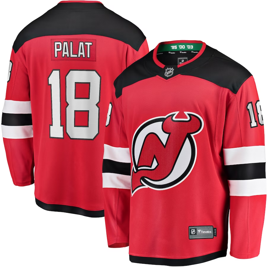 Men's New Jersey Devils Jamie Ondrej Palat #18 Red Jersey